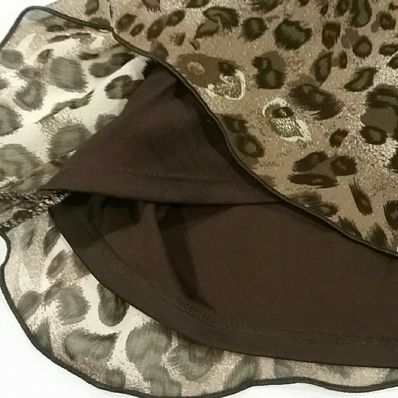 B Wear Women's Size Medium Blouse Shirt Animal Print Halter Top with Ties - Picture 6 of 8